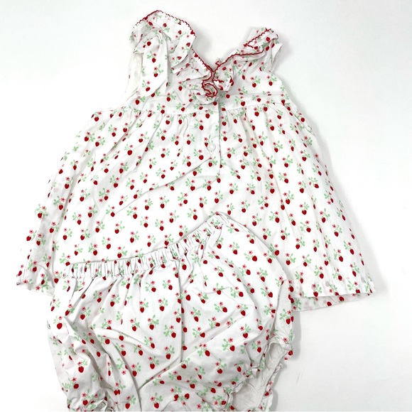 Janie & Jack 6-12 Months Baby Girl Outfit Strawberry Print - Picture 3 of 4